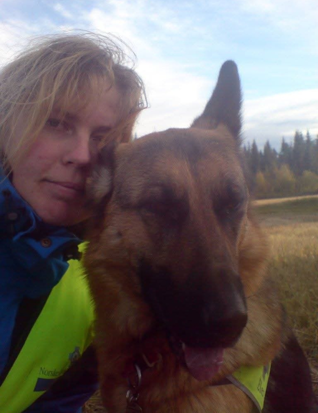 Heidi, vår første felles schæferhund. Hun var unik på alle måter. Døde i 2014